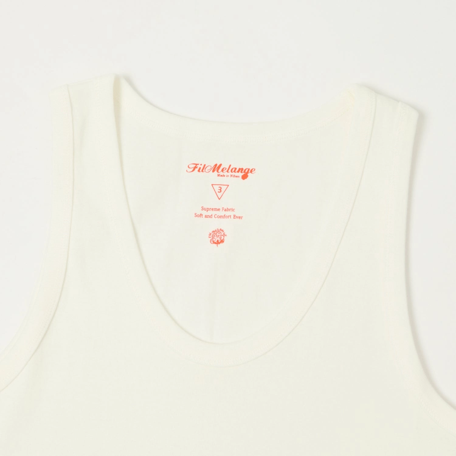 FilMelange 'Ryan' Organic Cotton Rib Vest - White Stylish Everyday Wear Vintage Wash
