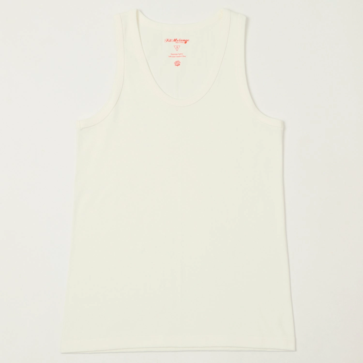 FilMelange 'Ryan' Organic Cotton Rib Vest - White Sustainable black friday