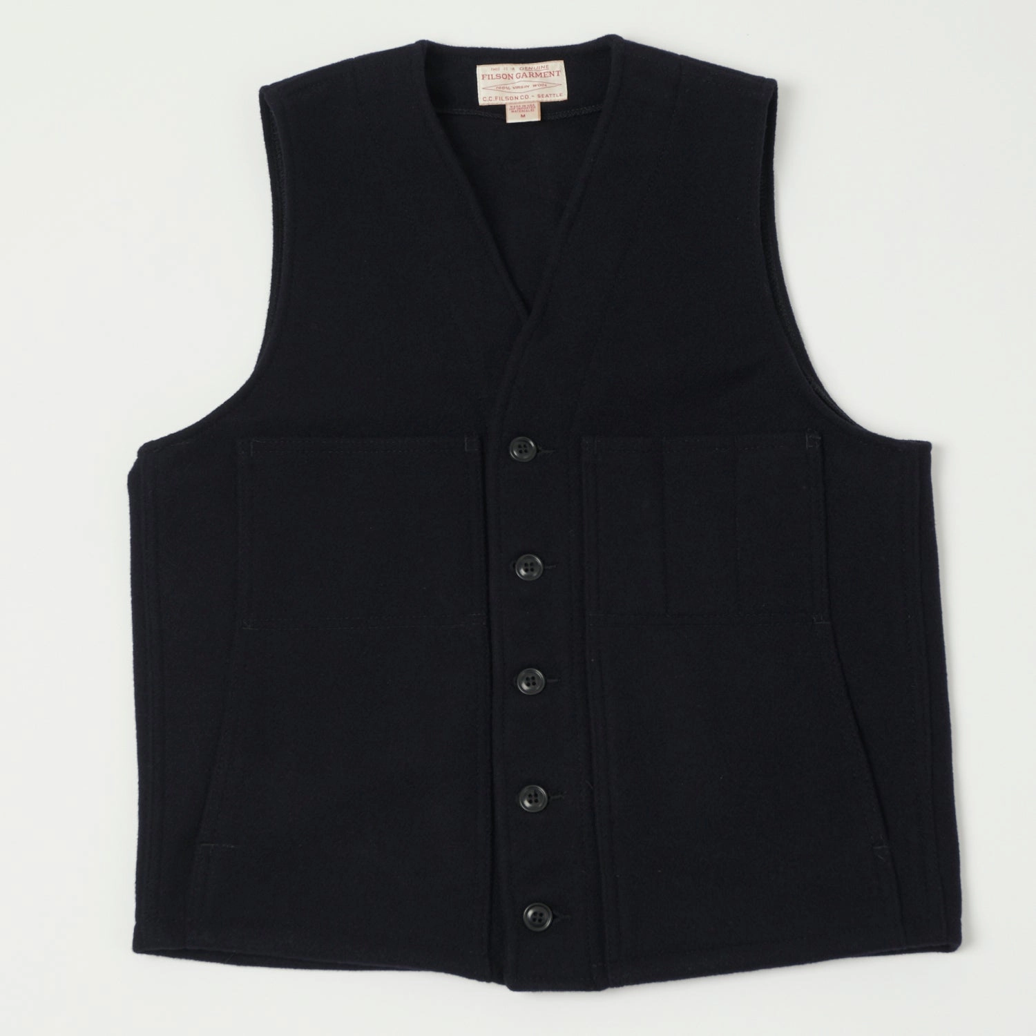 Filson Mackinaw Wool Vest - Dark Navy low - pressure resistance test passed brand new