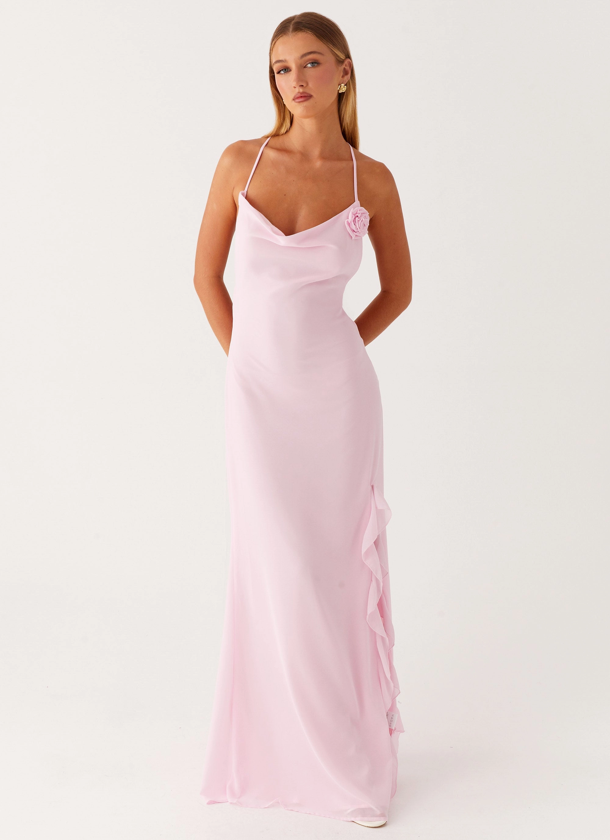 First Class Maxi Dress - Pink Mid layer Light Coral