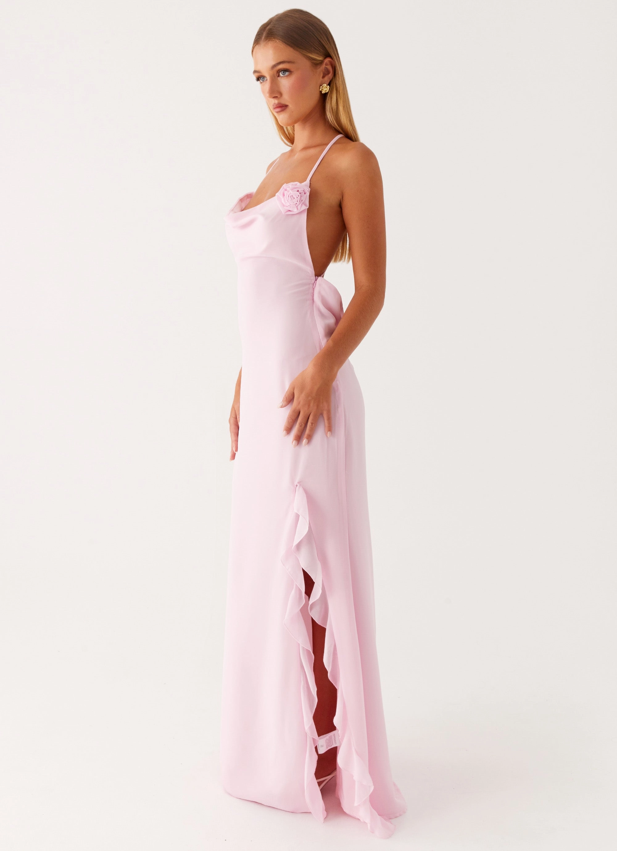 Panelled-Design Art-Gallery First Class Maxi Dress - Pink