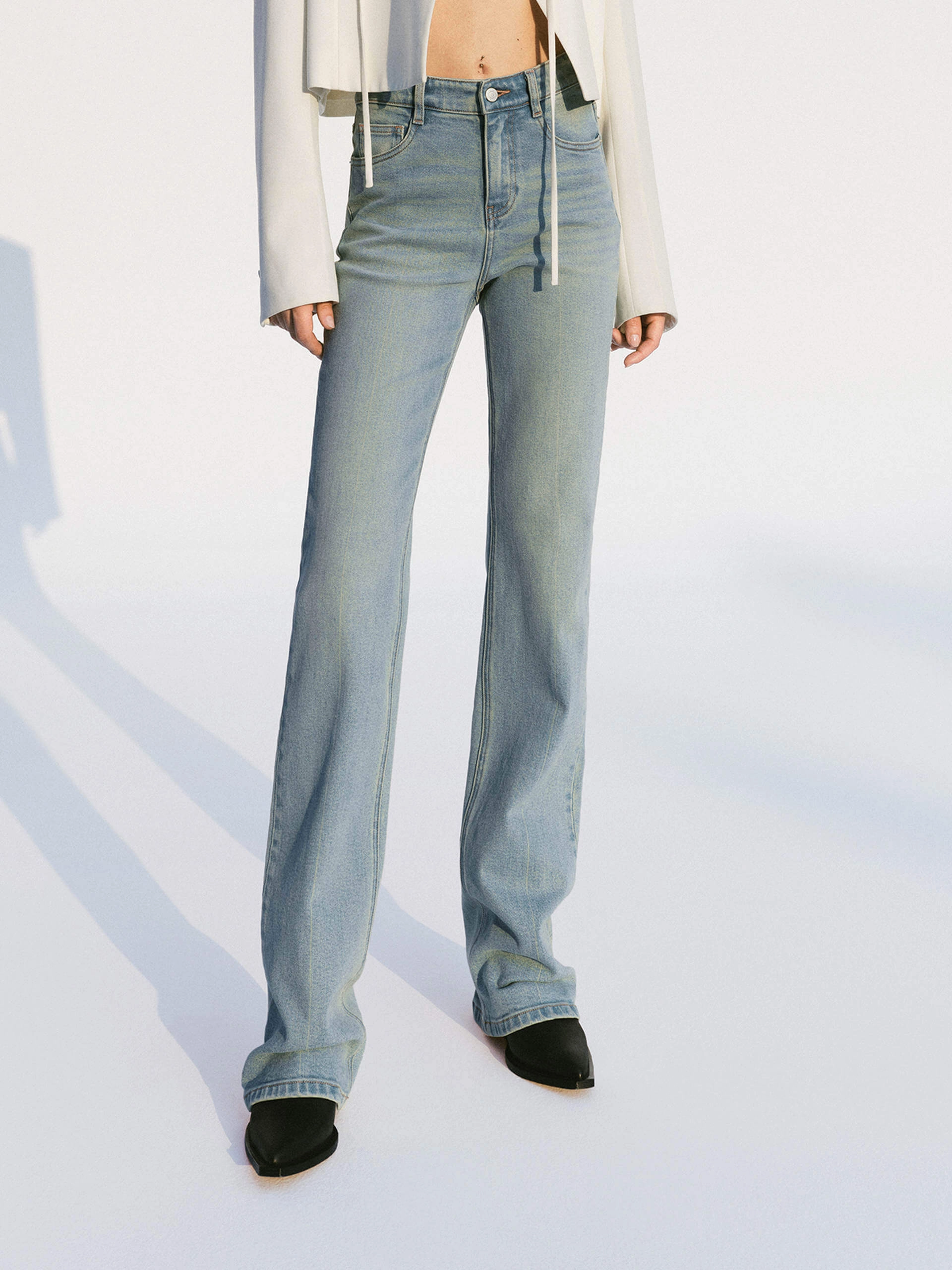 Straight Cut Everyday Ready Heart Print Straight Jeans