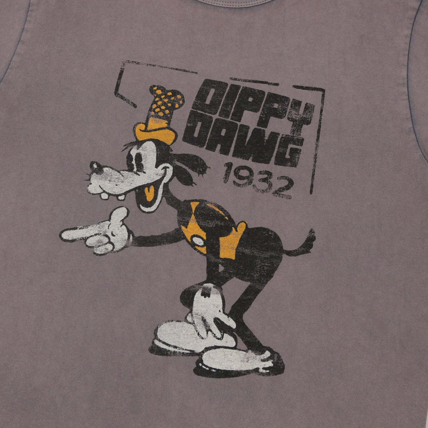 Flea-T 1950s Orange 'Dippy Dawg' T-Shirt - Navy Casual Layer