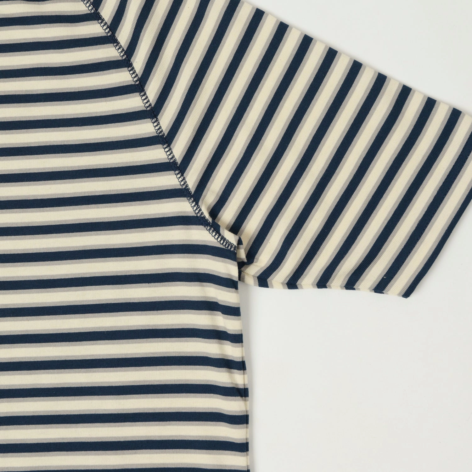 Heimat Boy Scout T-Shirt - Ink/Battleship Grey/Seashell Eco Friendly Fabric