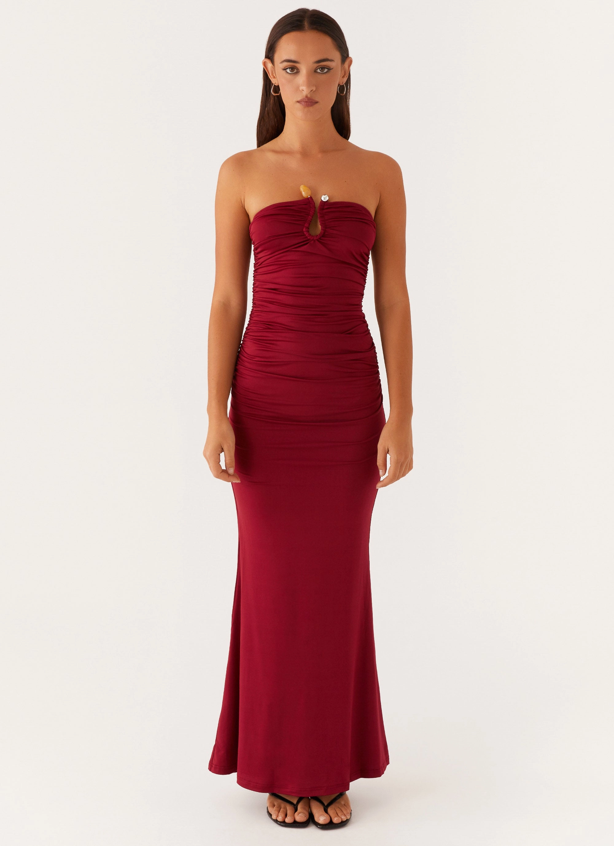 Beauty Zone Rudy Maxi Dress - Maroon