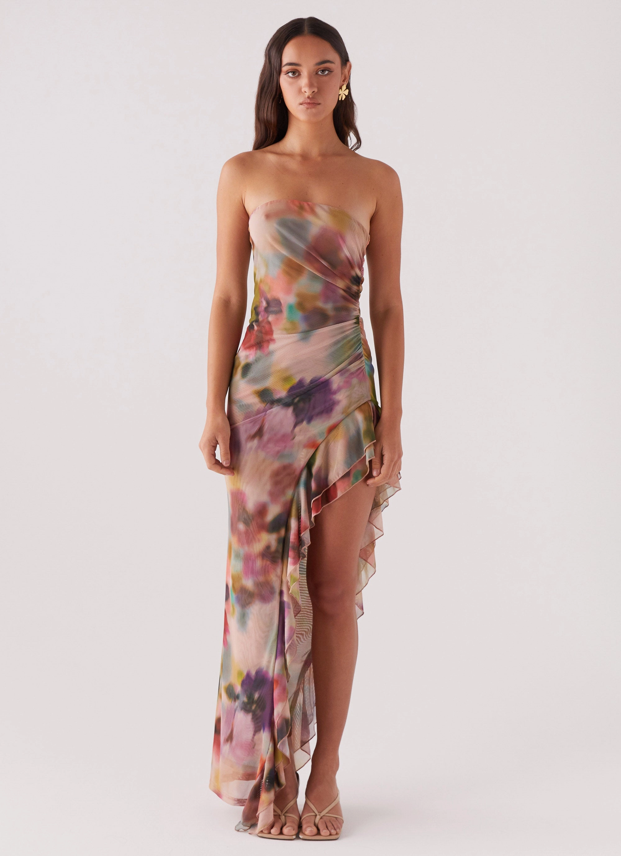 Simple Shape Shape Of You Strapless Maxi Dress - Mystic Meadow