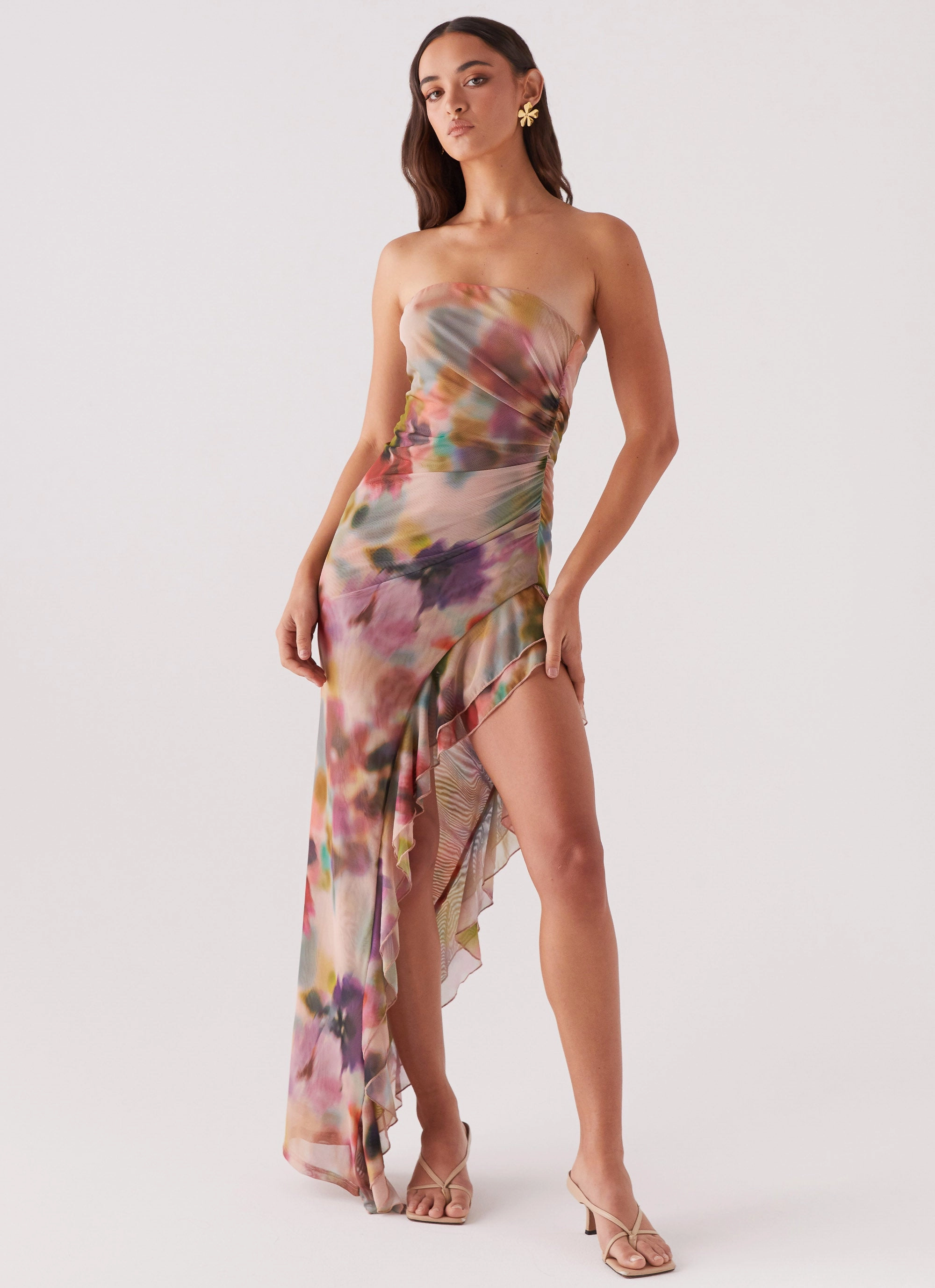 Casual Days Shape Of You Strapless Maxi Dress - Mystic Meadow