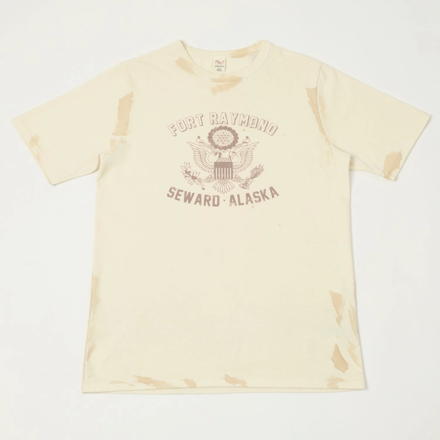 Flea-T 1950s 'Fort Raymond' T-Shirt - White Non-toxic