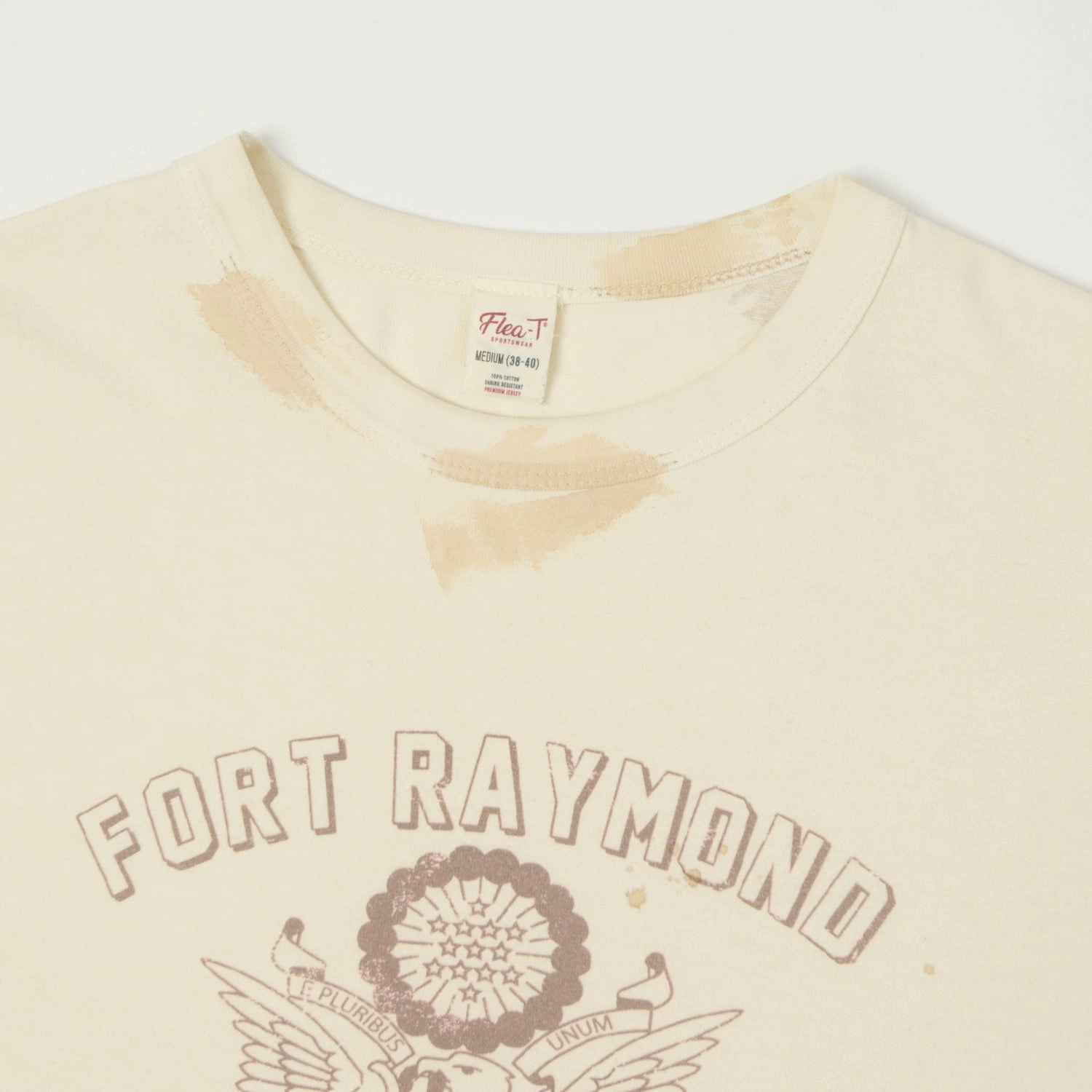Flea-T 1950s 'Fort Raymond' T-Shirt - White Casual Layer Look