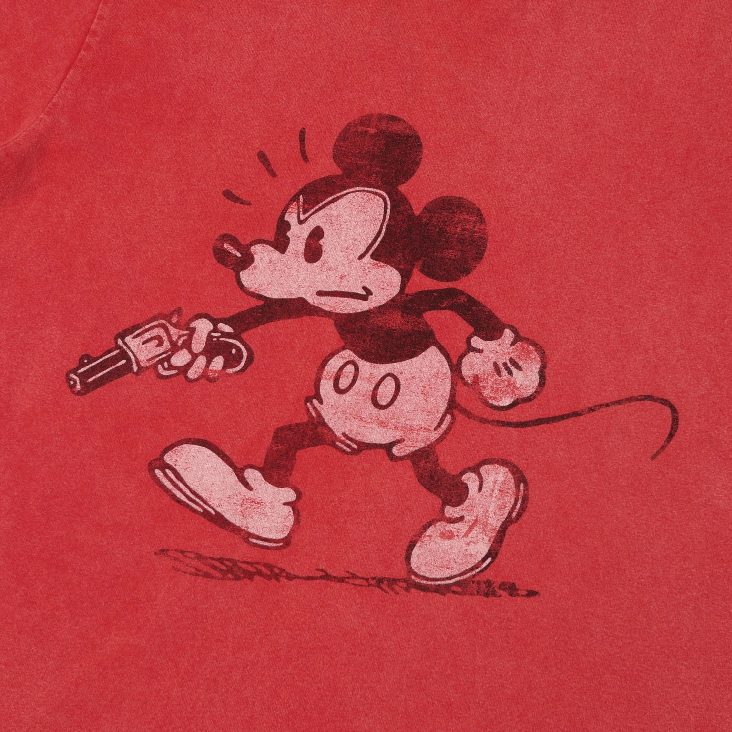 Cozy Performance Flea-T 1950s 'Rebel Mickey' T-Shirt - Red