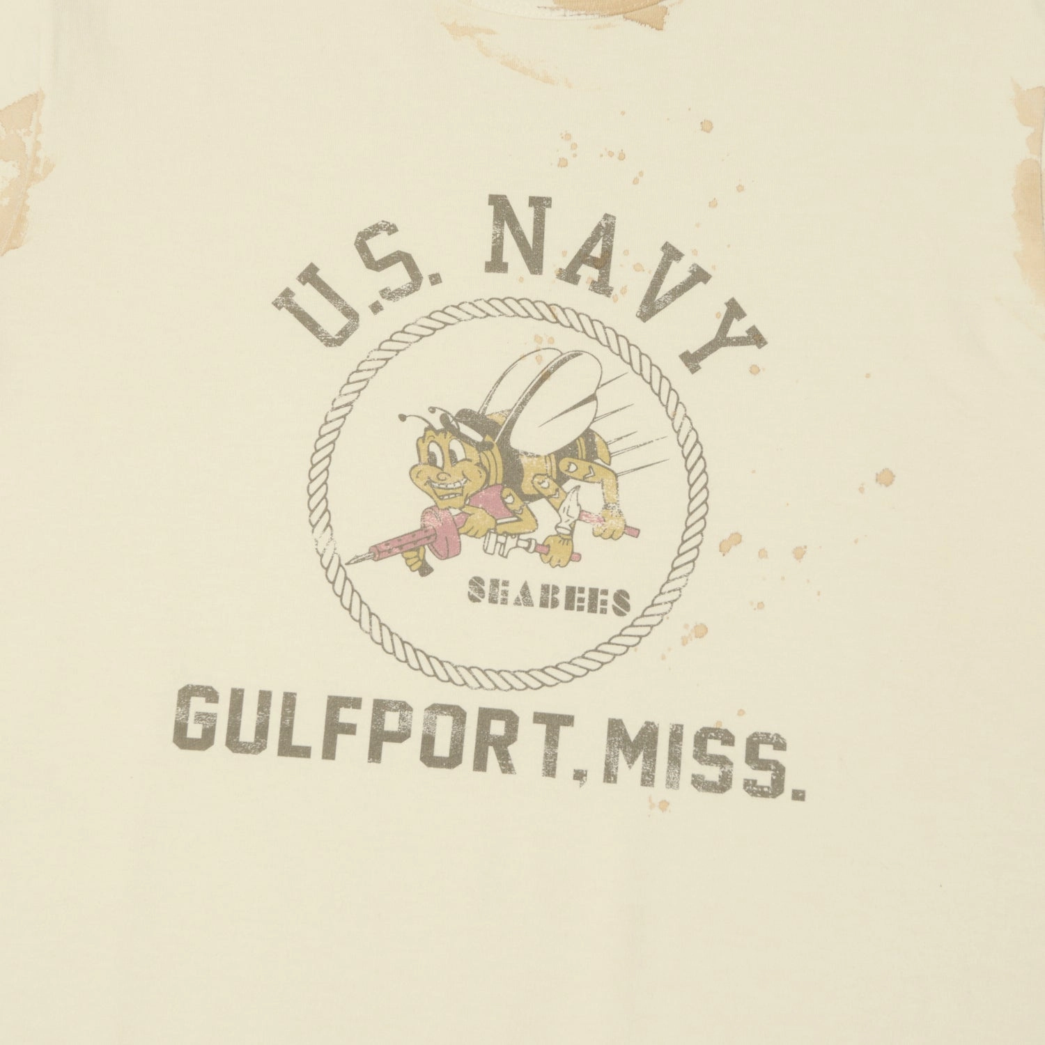 Soft Wear Soft and durable Flea-T 1950s 'Seabees' T-Shirt - White