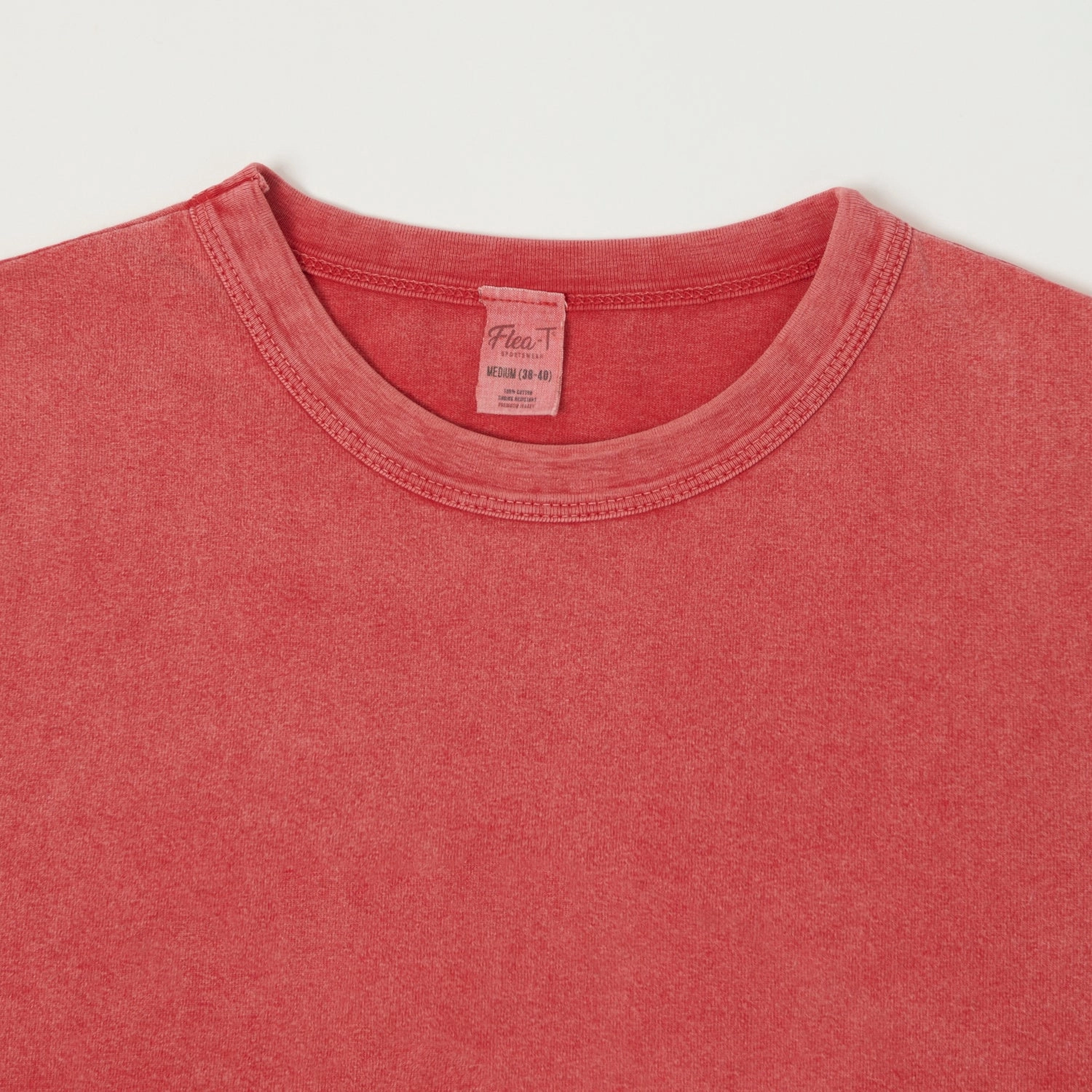 Flea-T 1950s Garment Dyed T-Shirt - Red Daily Outfit Style