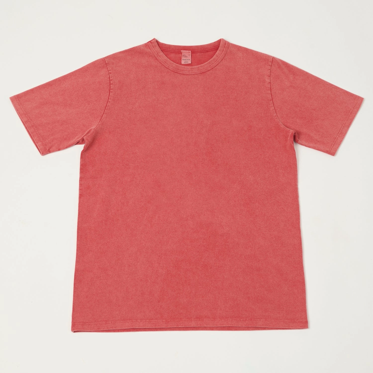 Flea-T 1950s Garment Dyed T-Shirt - Red Elderly Comfort