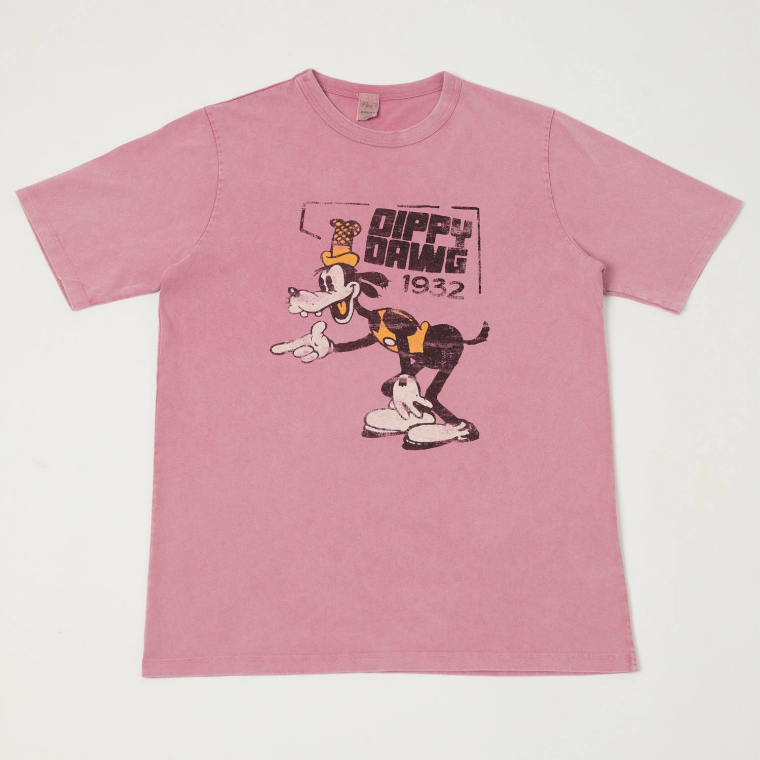 semi-formal style Flea-T 1950s Orange 'Dippy Dawg' T-Shirt - Pink