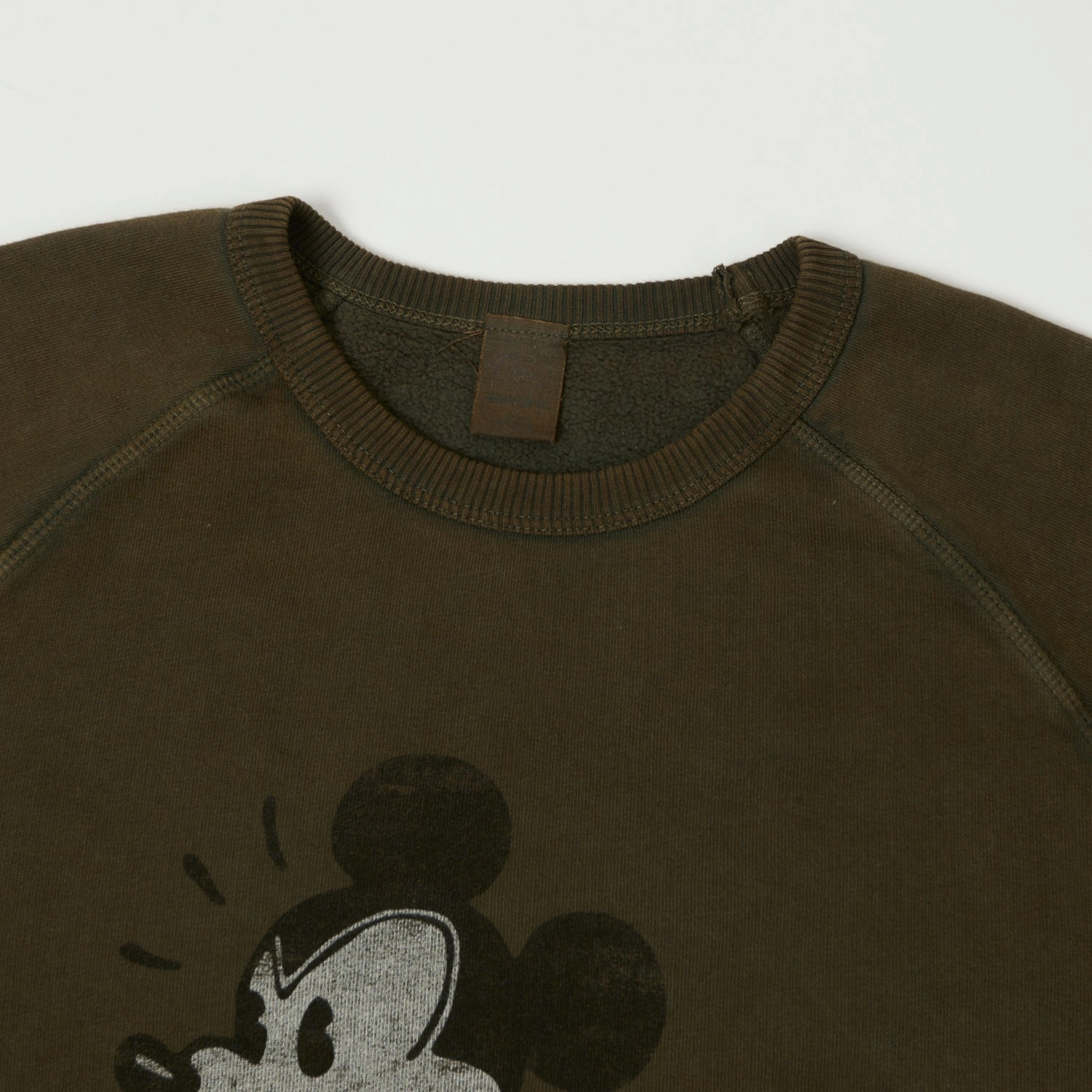 Flea-T 1950s Raglan Sleeve 'Rebel Mickey' Sweatshirt - Brown neon colors Hoodie Style