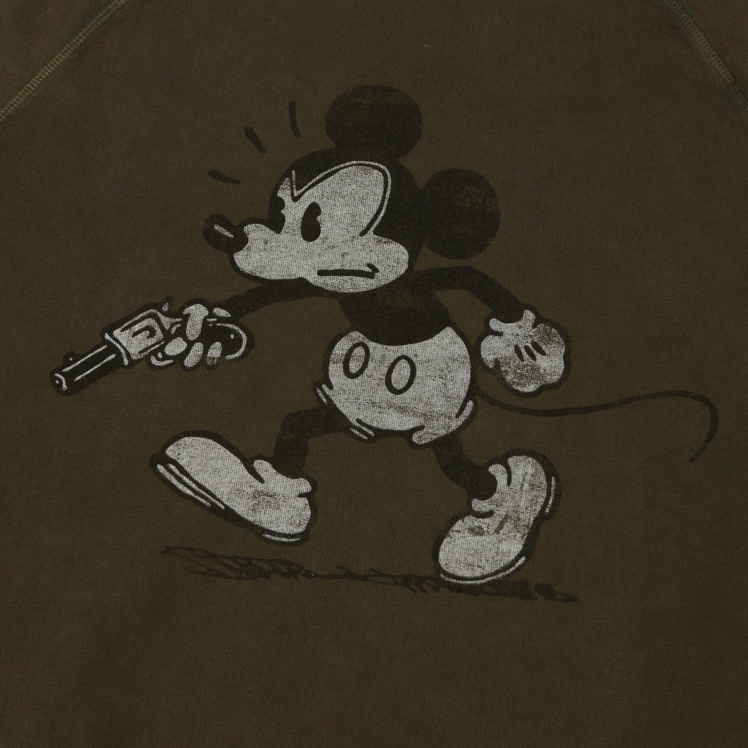 product anniversary charm goes with leggings Flea-T 1950s Raglan Sleeve 'Rebel Mickey' Sweatshirt - Brown