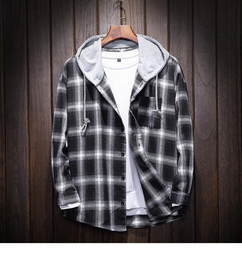 Odor Resistant Technology Comfy Stretch Fit West Louis? Plaid Casual Hooded Shirt