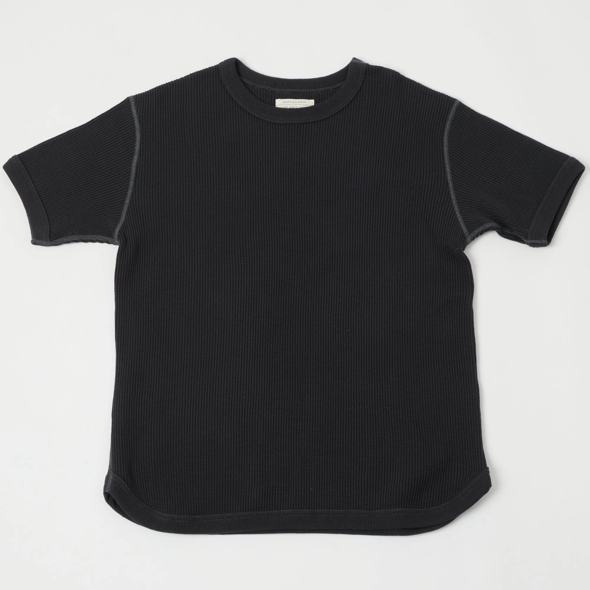 Full Count 5964S Heavyweight Waffle T-Shirt - Ink Black Stylish and Easygoing Comfy Touch