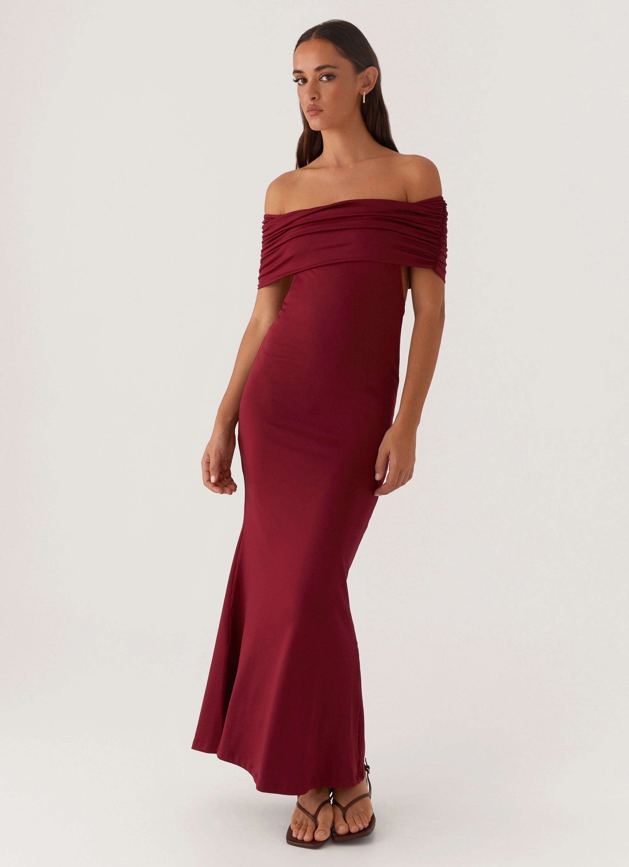 Maude Maxi Dress - Maroon Daily Flex