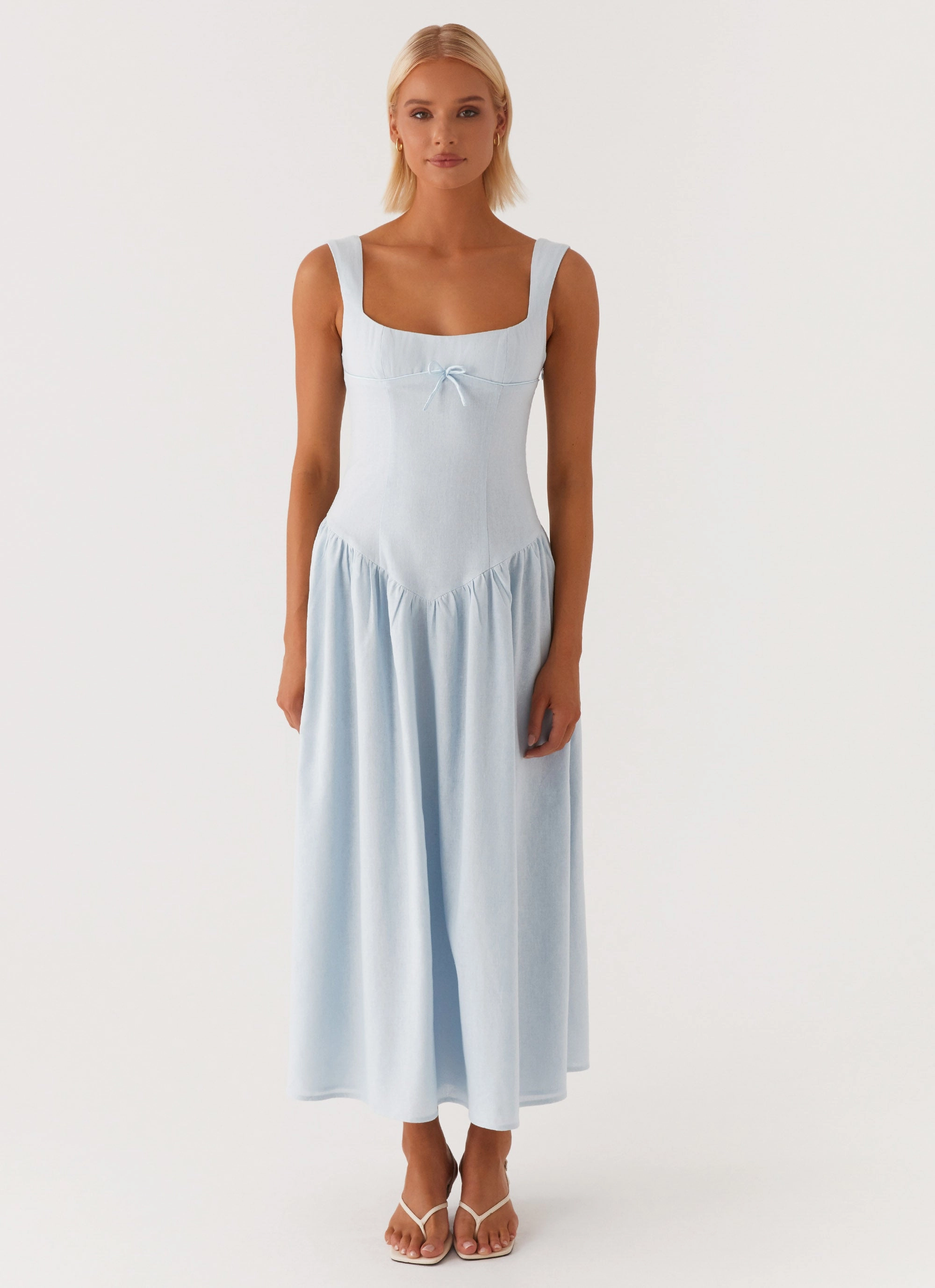 Suzie Midi Dress - Blue Stream Cut