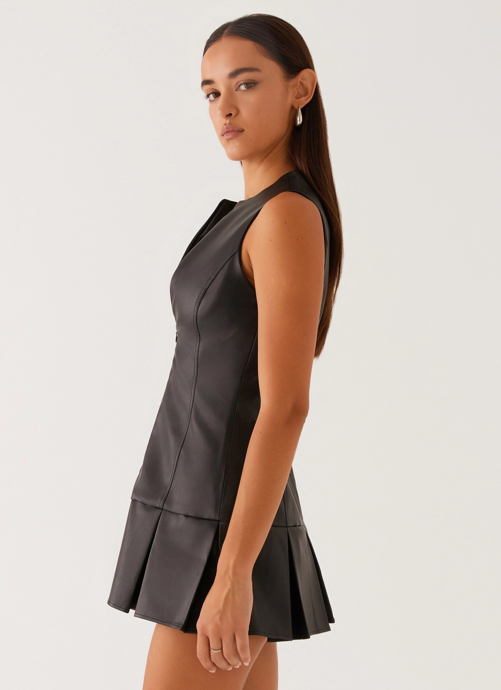 Flynn Mini Dress - Black Compact Fit