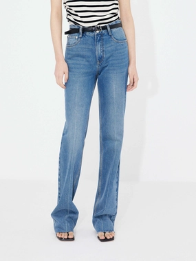 Heavy Duty Zipper Mechanism Cool And Simple Straight Raw Hem Jeans