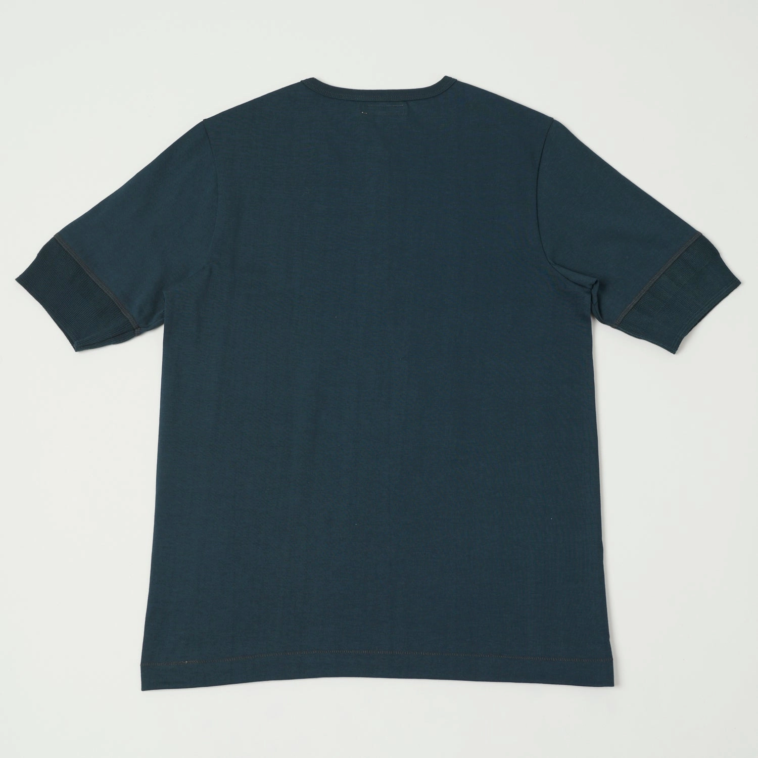 Merz b. Schwanen 207 Short Sleeve Henley - Mineral Blue Running Gear