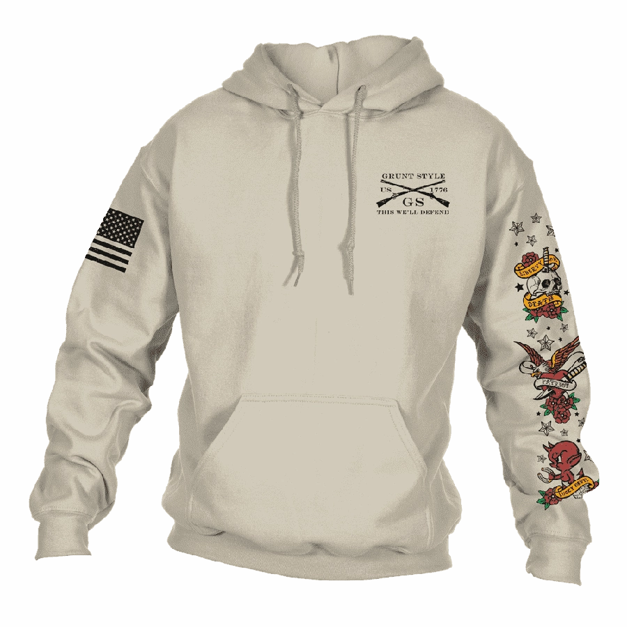 Eco-friendly Outdoor Activity Freedom Ink Hoodie - Sand
