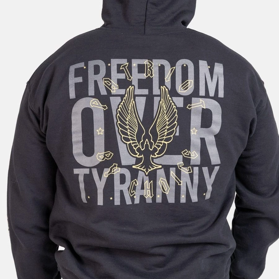 Freedom Over Tyranny Hoodie - Black Comfortable Style Warm Top
