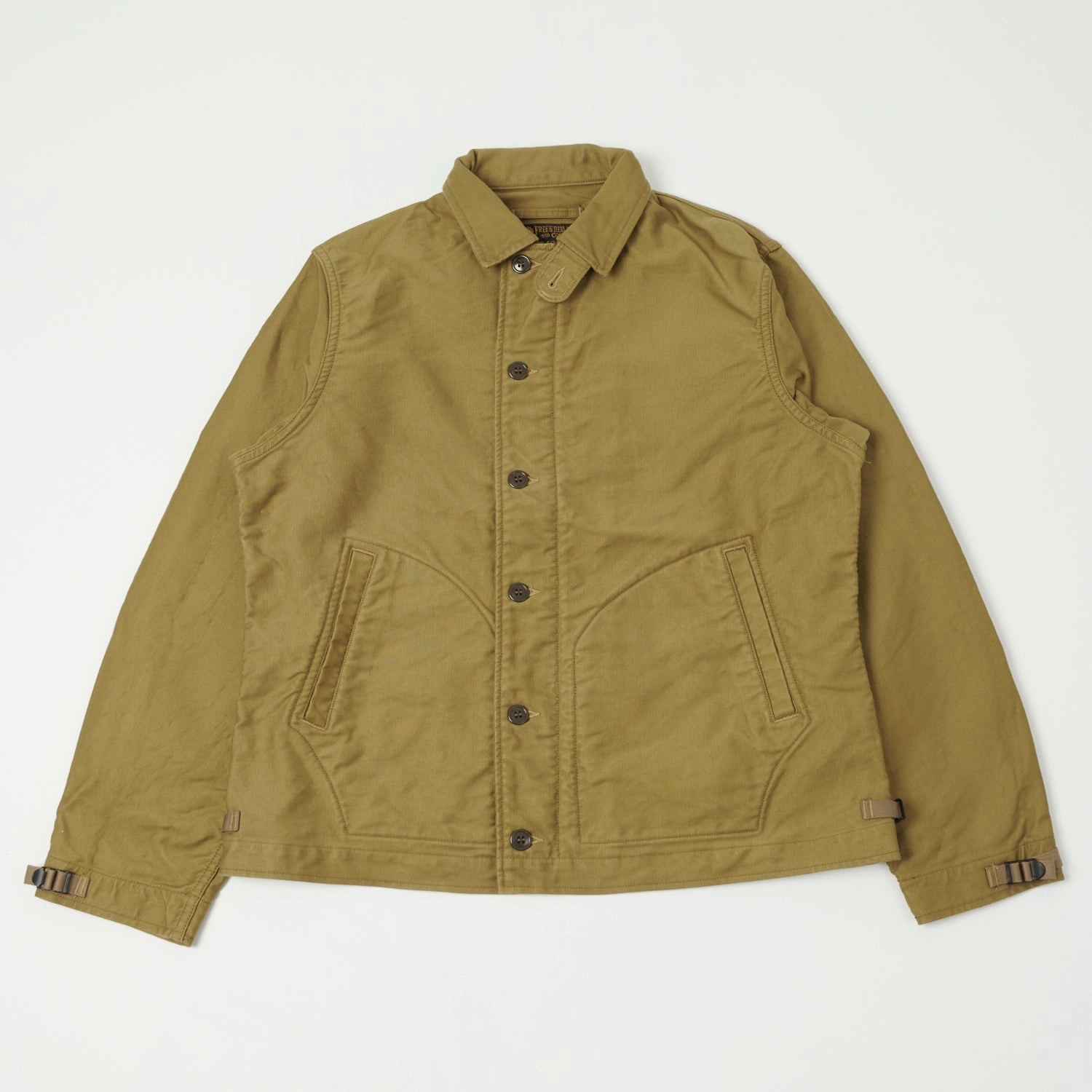 Relaxed Motion Trail Layer Freewheelers & Co Deck Worker Jacket - Khaki Beige