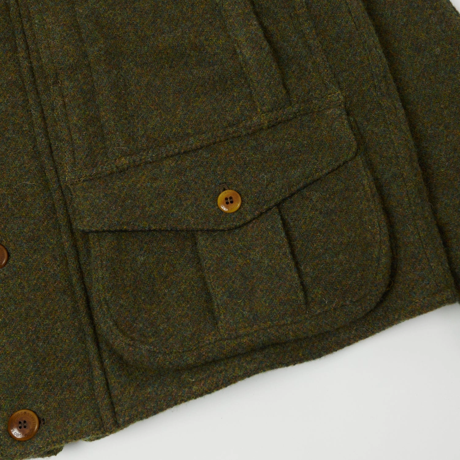 rainy weather Freewheelers & Co Great Lakes 'Grizzly' Jacket - Grained Olive