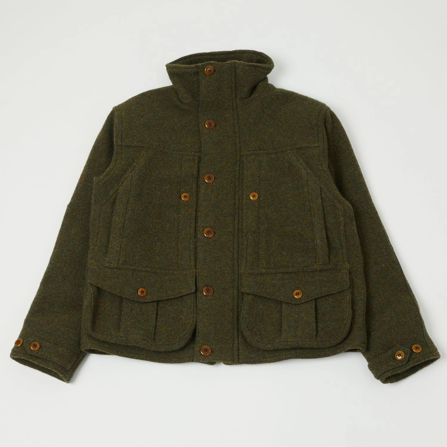 Freewheelers & Co Great Lakes 'Grizzly' Jacket - Grained Olive windy