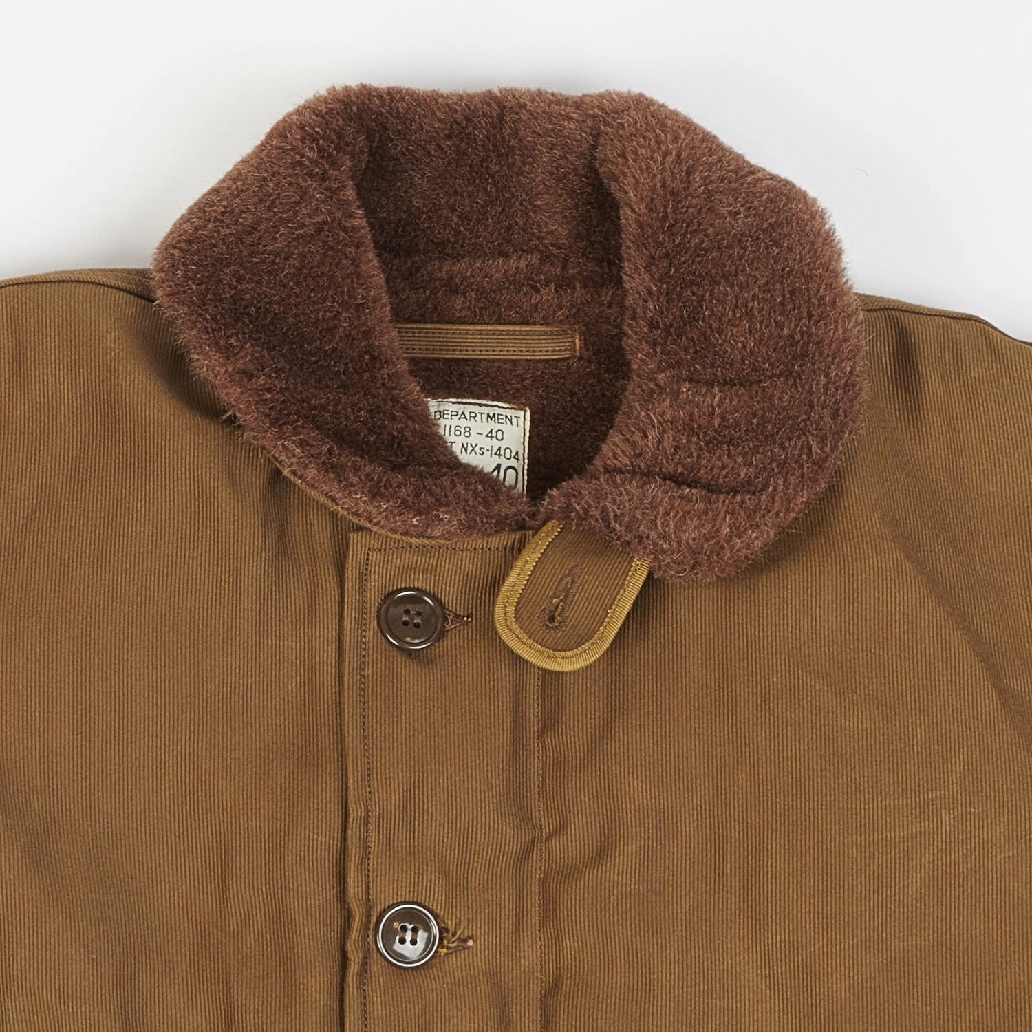 Freewheelers & Co U.S. Navy Type N-1 Deck Jacket - Red Khaki Cordlock Adjustment System concert