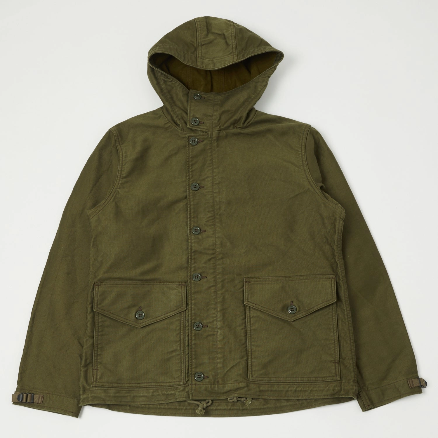Freewheelers & Co Union Special Overalls Deck Worker Parka - Olive windy spring outfit