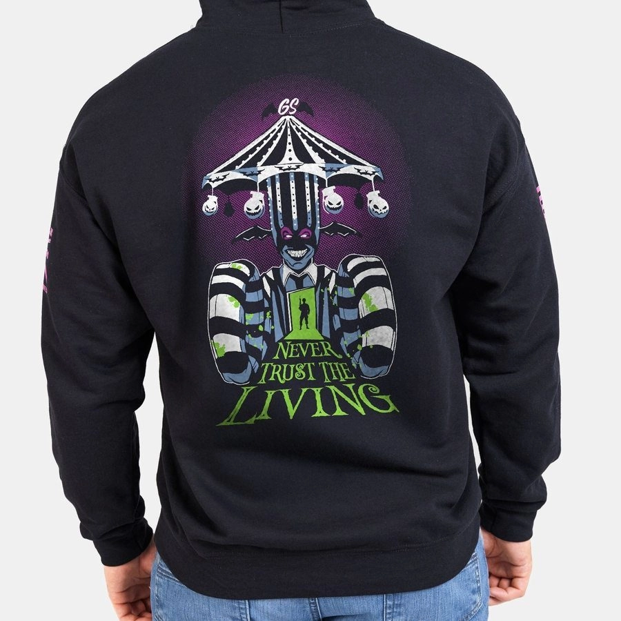 Never Trust The Living Hoodie - Black product poplin smoothness