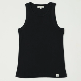 Merz b. Schwanen 'Good Basics' Ribbed Tank Top - Charcoal Casual Essentials Wear Anti Pilling Treatment