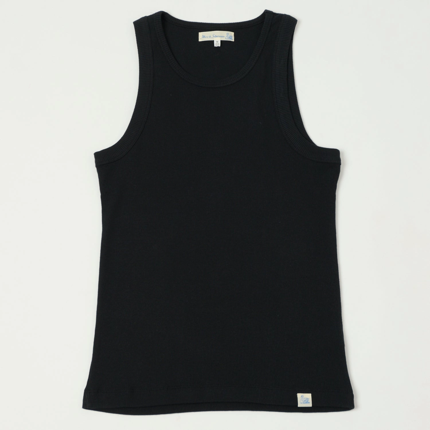 Seasonal Comfort Merz b. Schwanen 'Good Basics' Ribbed Tank Top - Charcoal