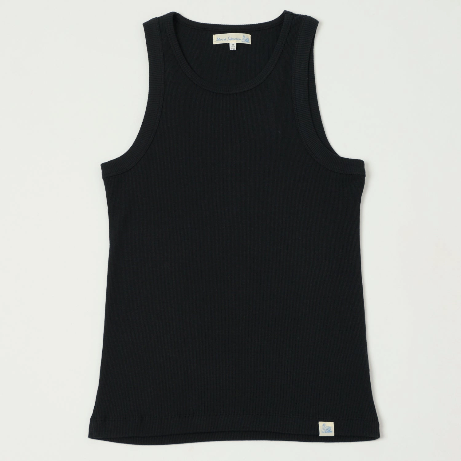 Merz b. Schwanen 'Good Basics' Ribbed Tank Top - Charcoal Casual Essentials Wear Anti Pilling Treatment