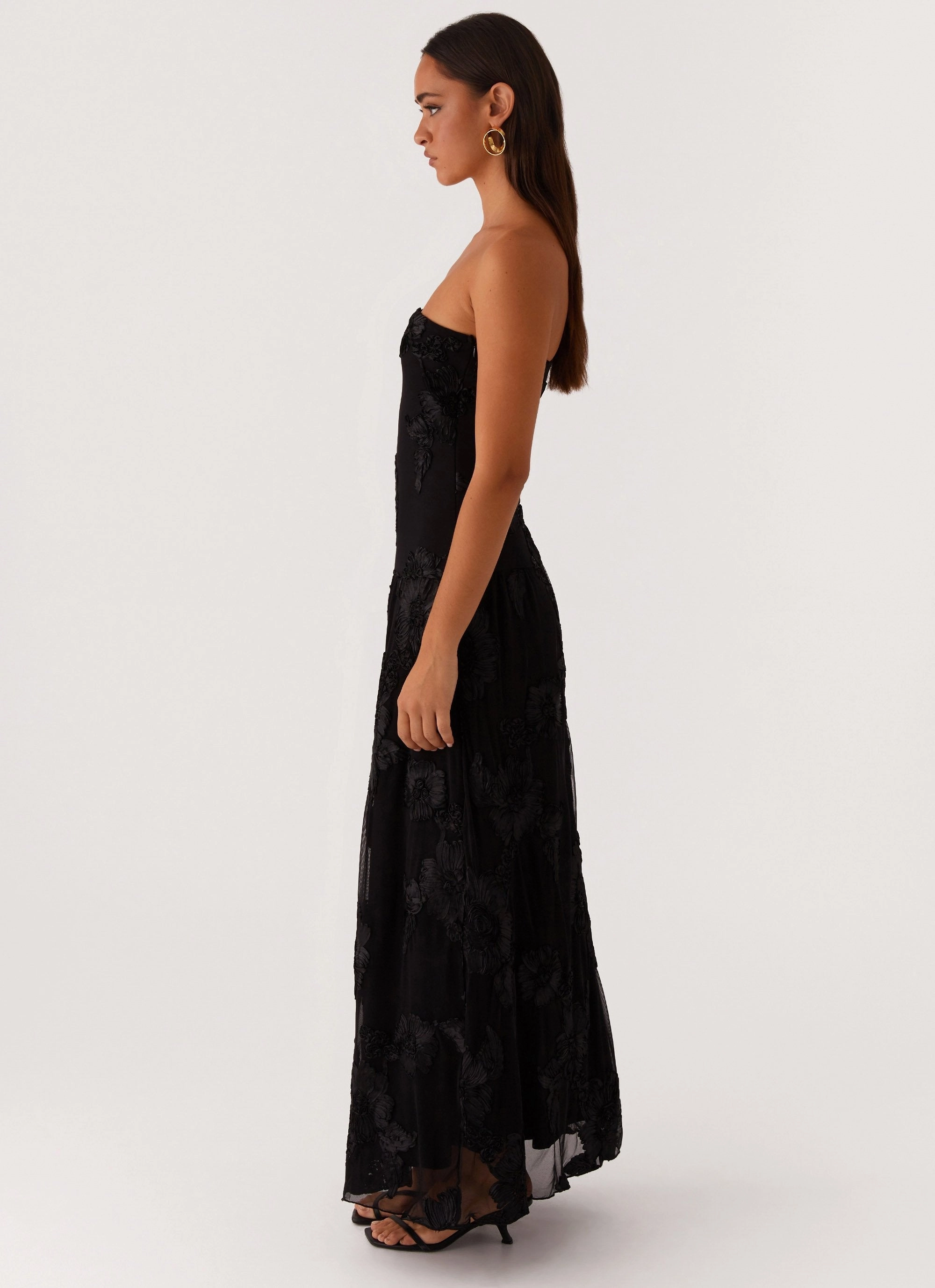 After Light Maxi Dress - Black Gloss Accent Flexible Mood