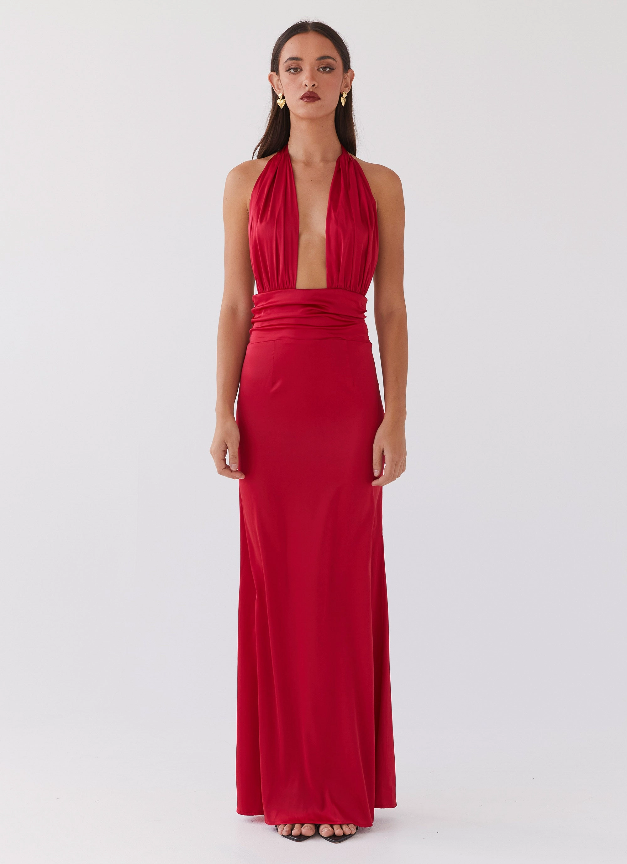 Lovelust Halterneck Maxi Dress - Red Sophisticated Wear