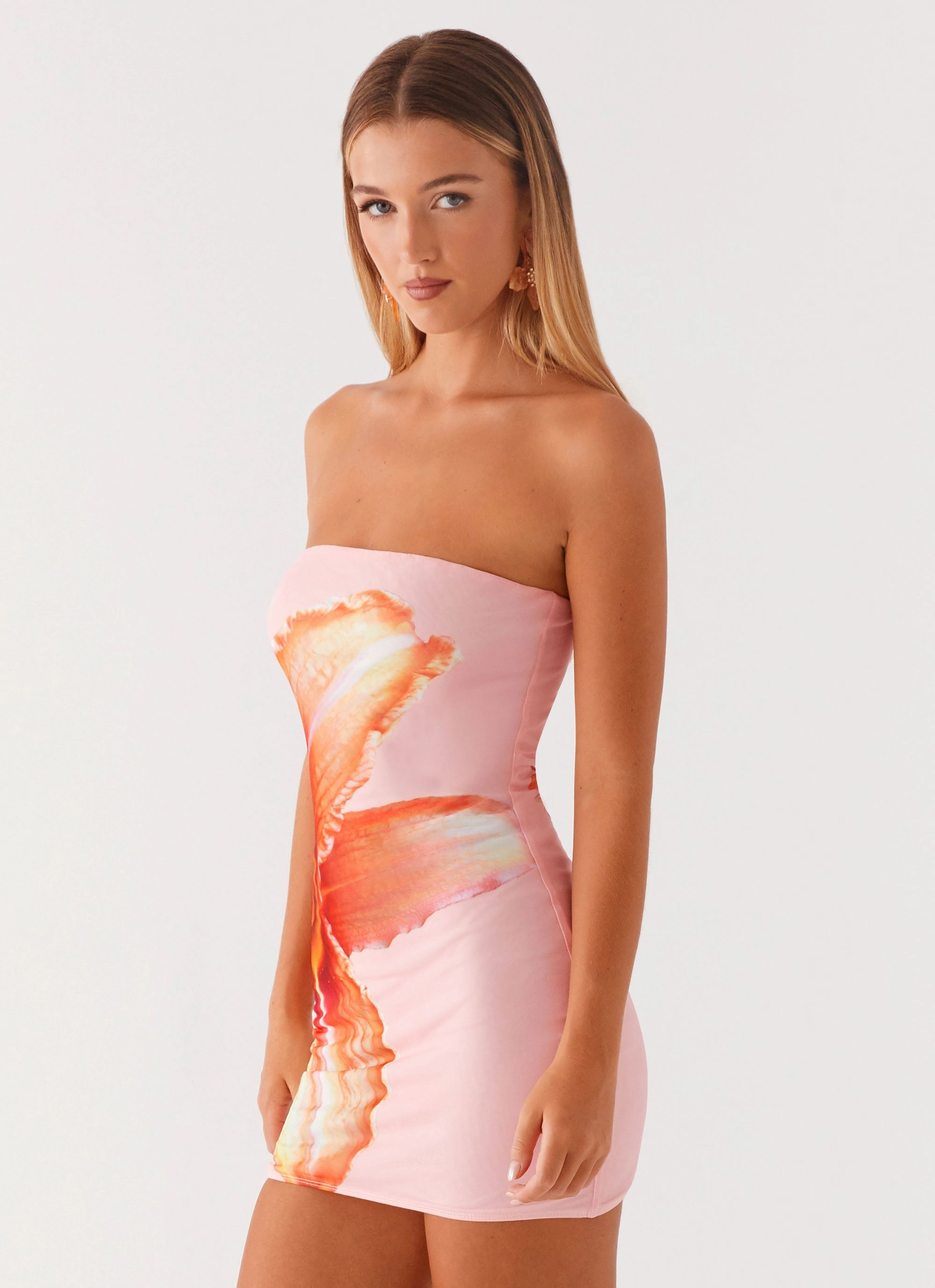 Full Bloom Mini Dress - Pink Fashionable Fit