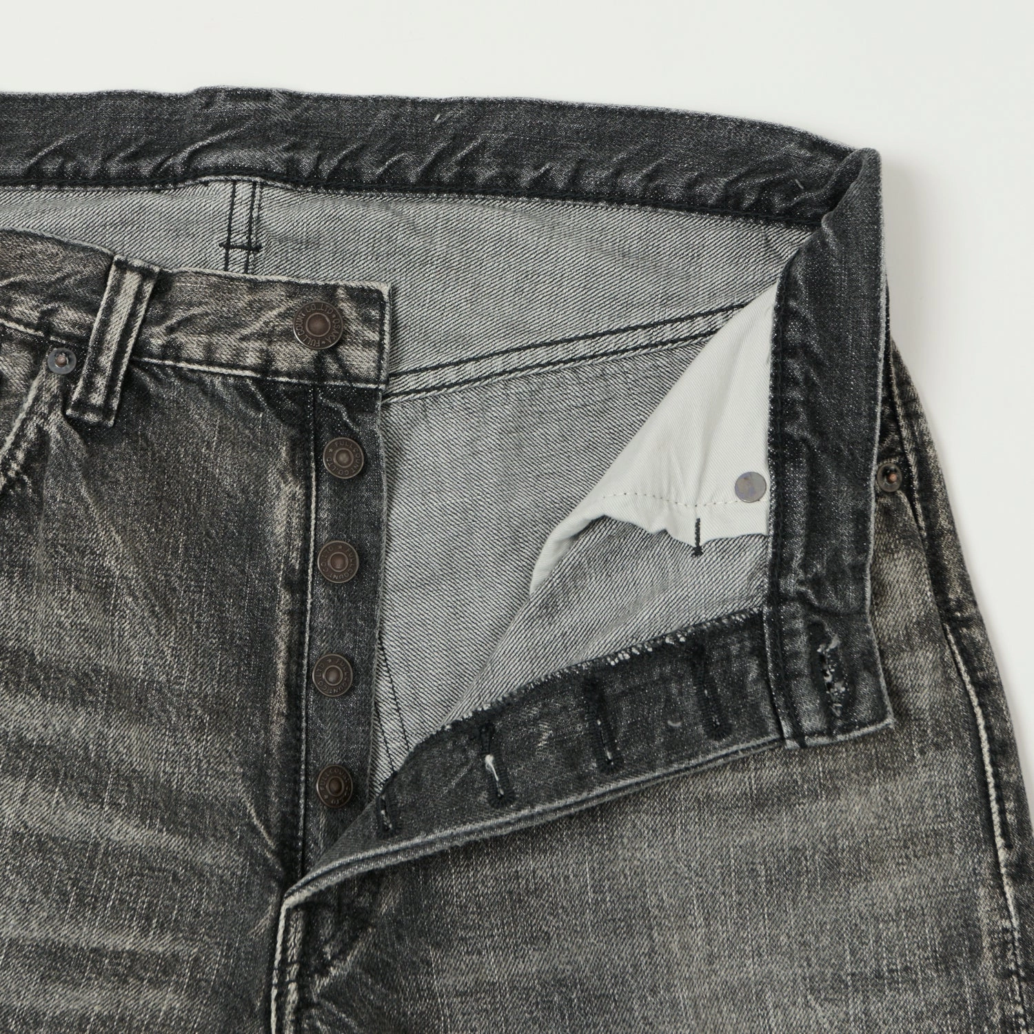 Full Count 1101 13.75oz Loose Straight Jean - Black 'Dartford' Wash Traveler Gear Stretch Creative Look Foundation Wear