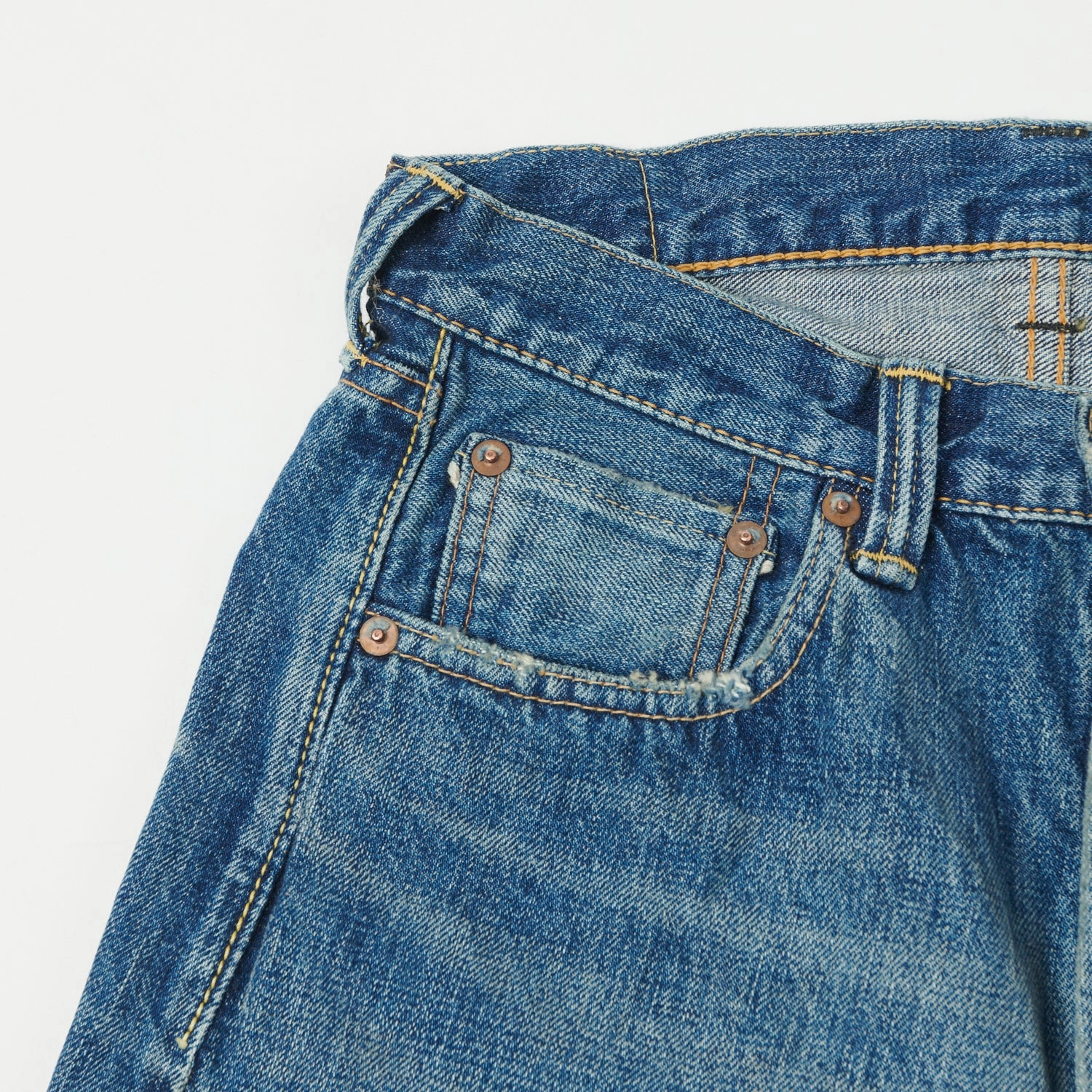 Full Count 1101 13.75oz Loose Straight Jean - Dartford Wash Go Out Style Stretch Holiday Vibes Streetwear Fan