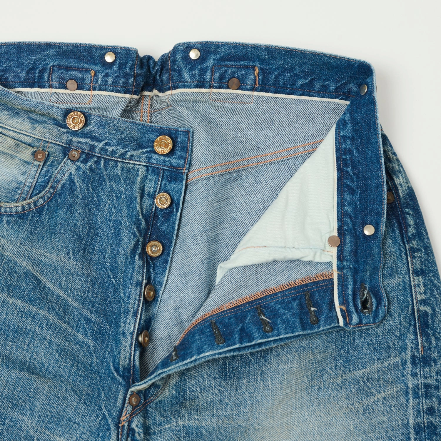 Plain Favorite Sleek Option Full Count 1373 'Son of the Soil' 13.7oz Loose Straight Jean - Heavy Wash