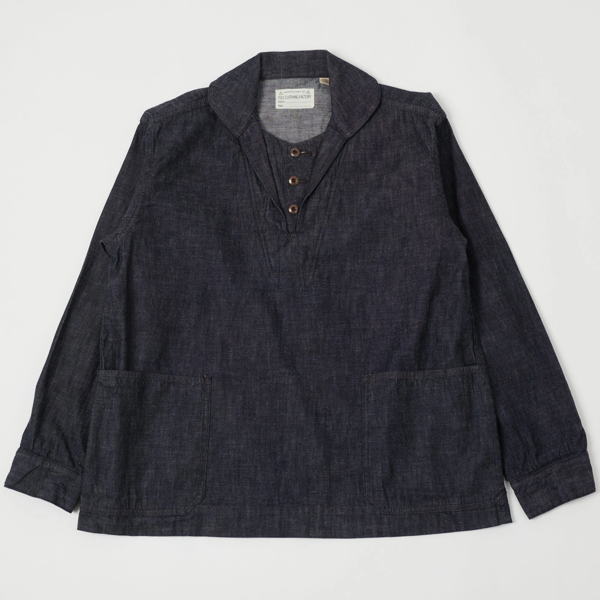 Walk Full Count 2017 U.S. Navy Denim Pullover Jacket - One Wash