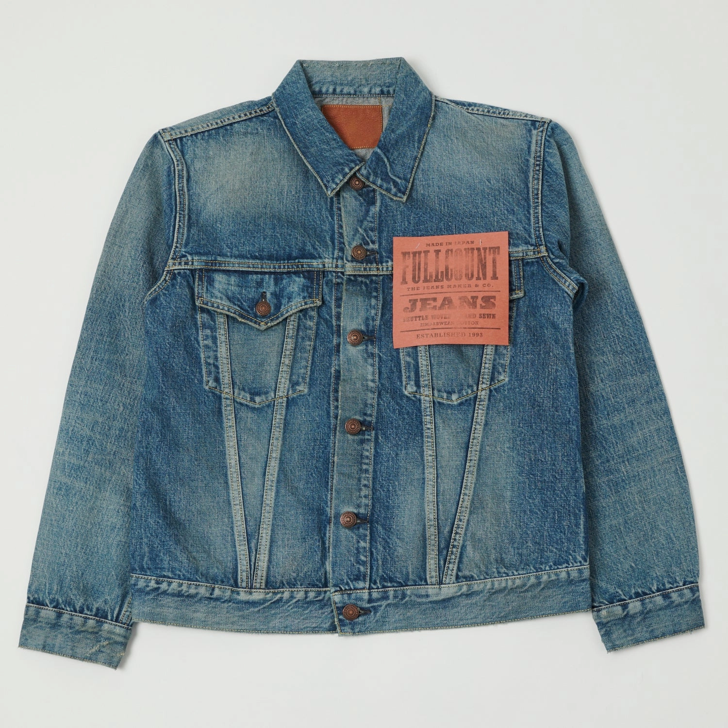 Full Count 2101 13.75oz Type III Denim Jacket - 'Dartford' Wash casual outing