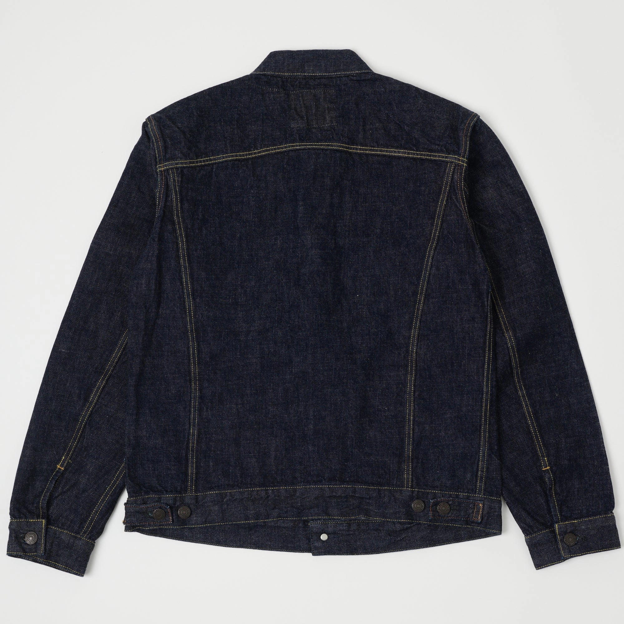 Full Count 2101 13.75oz Type III Denim Jacket - One Wash Grid Fleece Lining Neutral