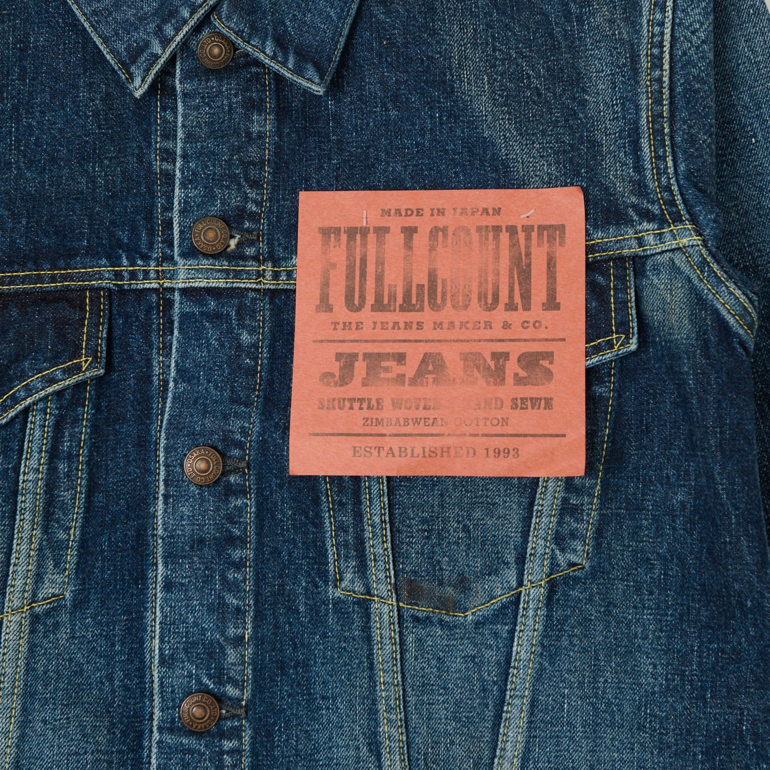 Modern Utility Adjustable Cuffs Full Count 2101XX 15.5oz Type III Denim Jacket - 'Fear of the Dark' Wash