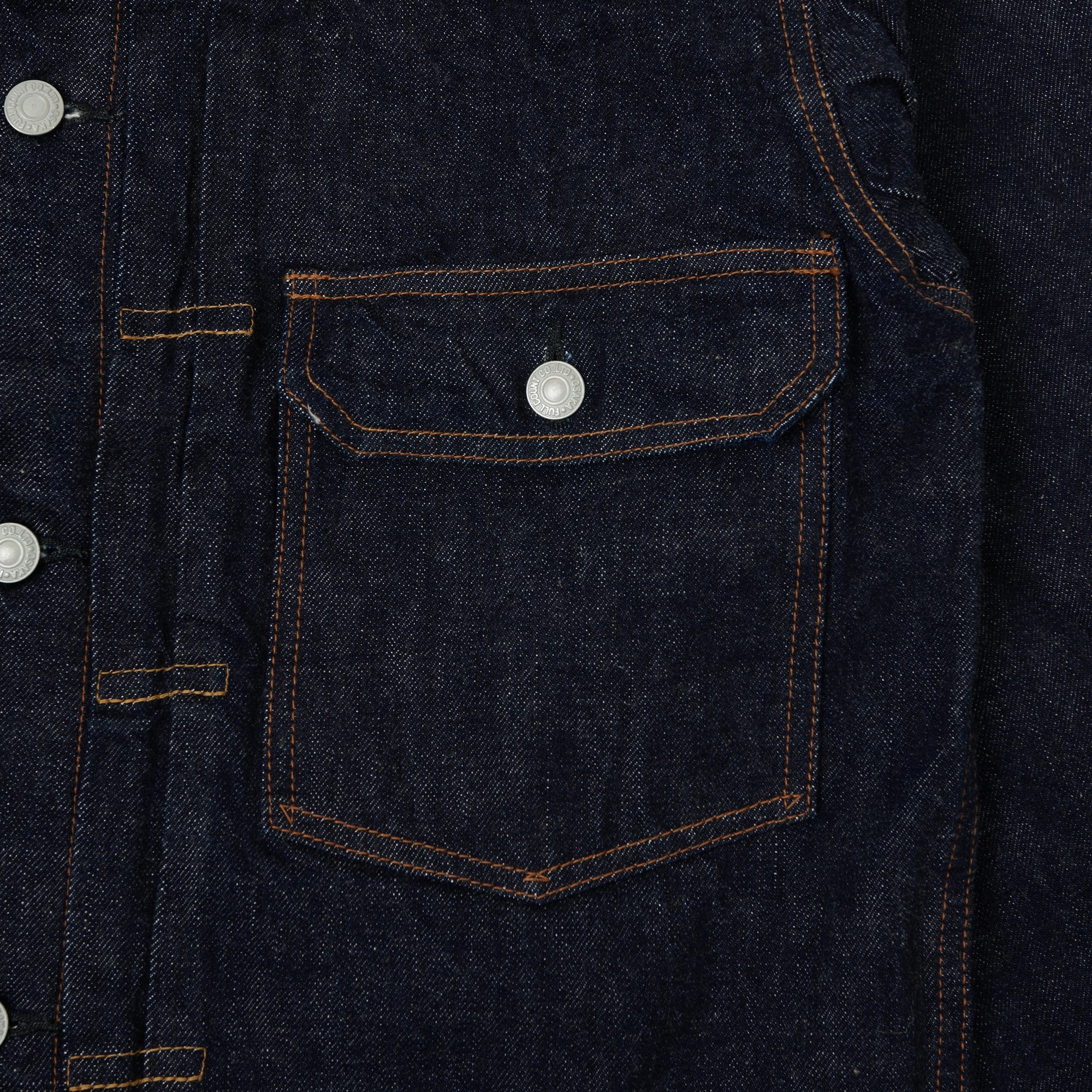 Full Count 2102 13.75oz Type II Denim Jacket - One Wash Ceremony Tactile Response Fabric