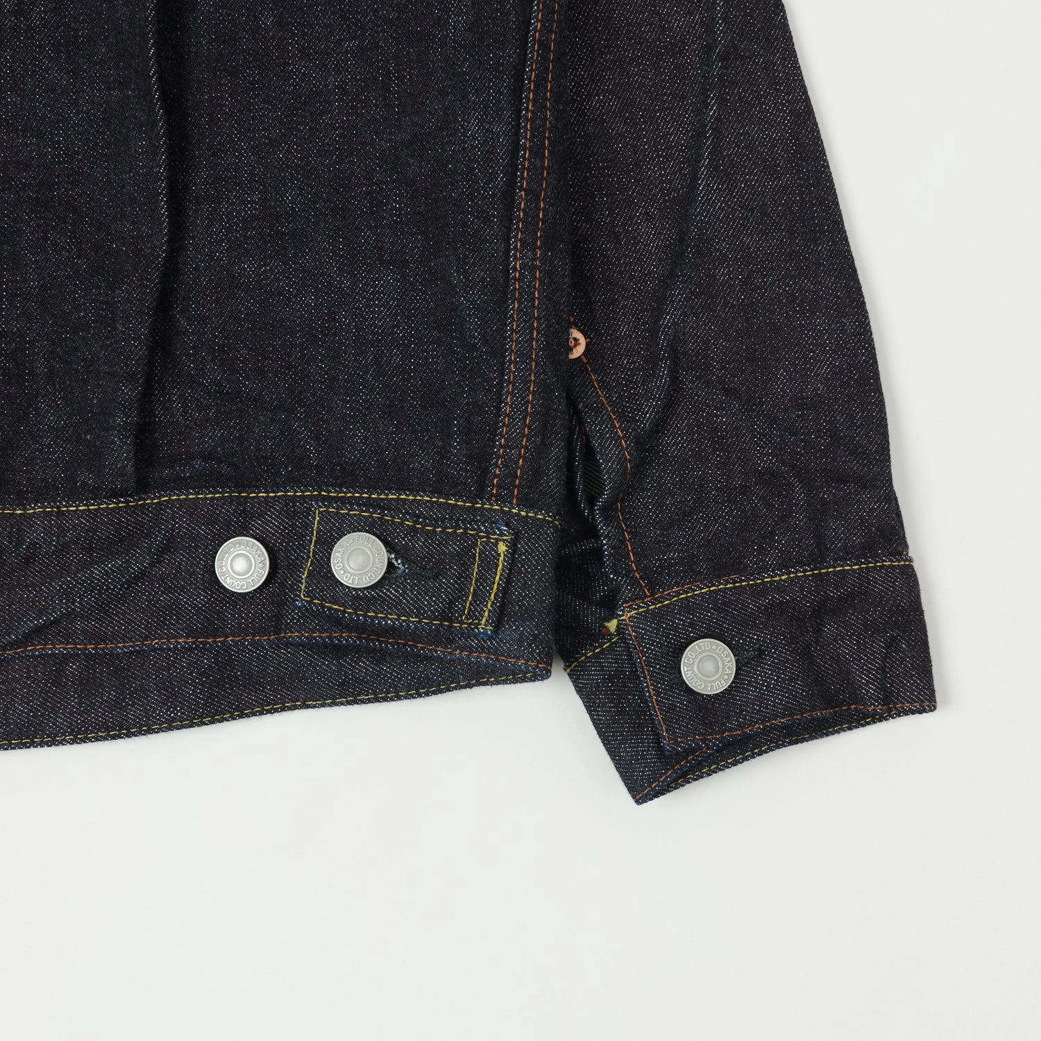 Full Count 2102XX 15.5oz Type II Denim Jacket - One Wash Compassion ZipperClosure